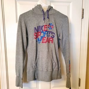 Nike sports wear hoodie. Gray, size M